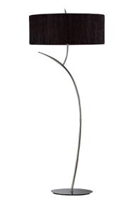 Eve Polished Chrome-Black Floor Lamps Mantra Shaded Floor Lamps